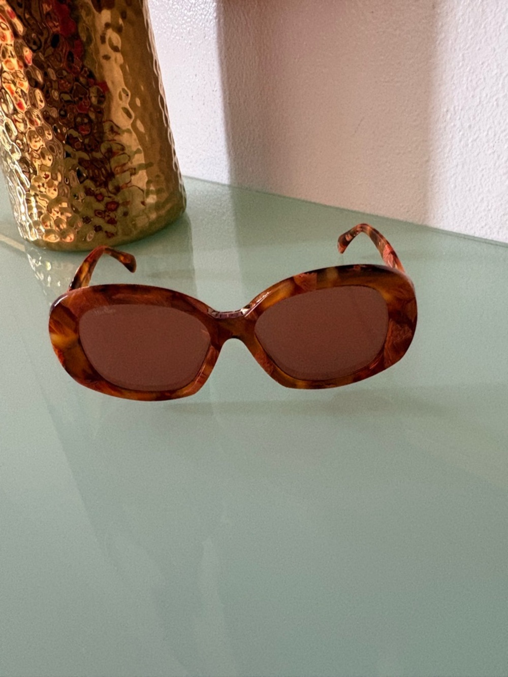 MaxMara Tortoiseshell Oversized Women’s Sunglasses - Picture 2 of 12